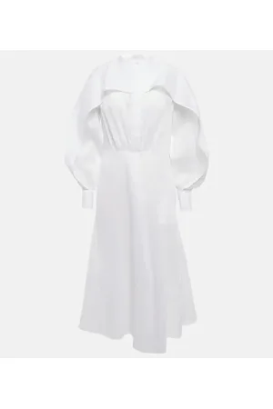 Jil Sander Vestido camisero de algodón