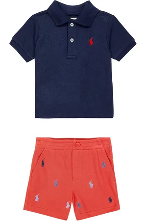Ralph Lauren Bebé - set de polo y shorts de algodón