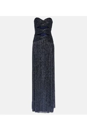 Costarellos Vestido de fiesta Moreau plisado con aberturas