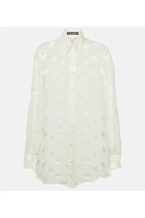 Dolce & Gabbana Camisa de mezcla de seda translúcida