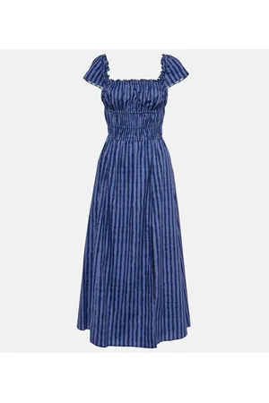 Altuzarra Vestido midi de algodón fruncido