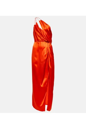 The Sei Vestido midi asimétrico de seda