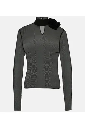 MAGDA BUTRYM Blusa de seda con aplique floral