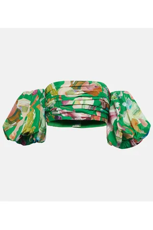 ALÉMAIS Alémais Crop top Arlo de seda floral