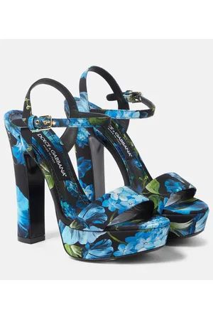 Dolce & Gabbana Sandalias con plataforma de satén floral