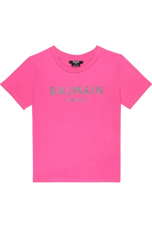Balmain Camiseta en jersey de algodón con logo