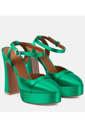 MALONE SOULIERS Salones Mora de satén con plataforma