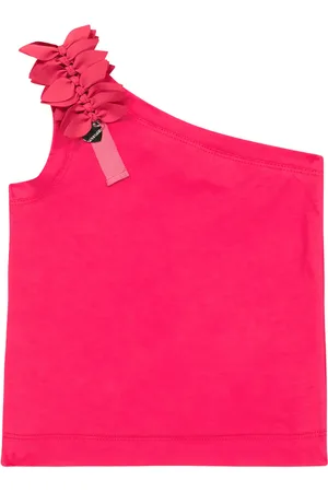 MONNALISA Tank top de algodón con lazo