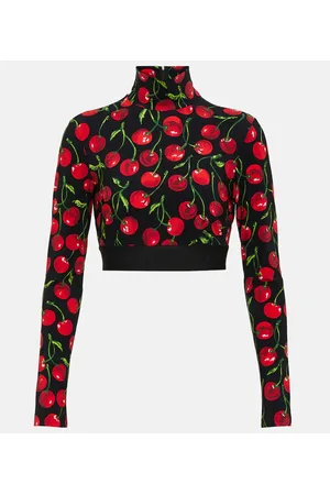 Dolce & Gabbana Crop top de jersey estampado