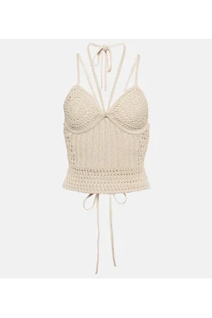 Simkhai Crop top Ralia de croché mezcla de algodón