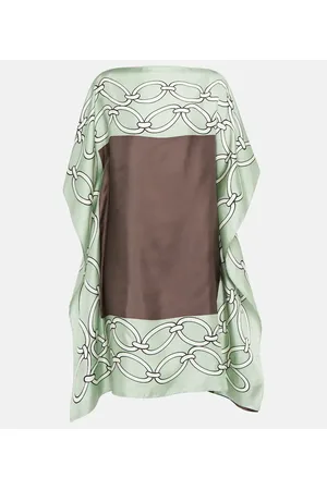 VALENTINO Vestido caftán de seda estampado
