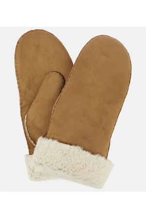 Isabel Marant Manoplas Mulfi de piel con borrego