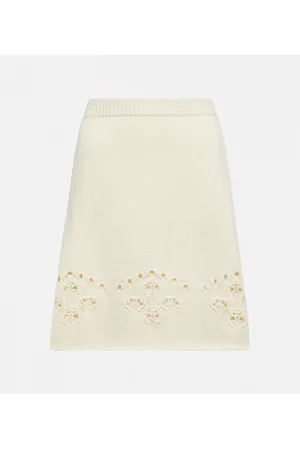 Chloé Chloé Minifalda de lana con pointelle