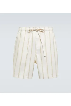 COMMAS Shorts en mezcla de lino a rayas