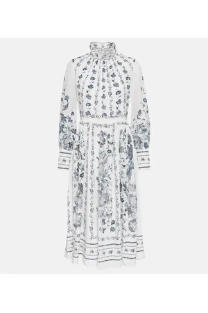 Erdem Vestido midi en crepé de china