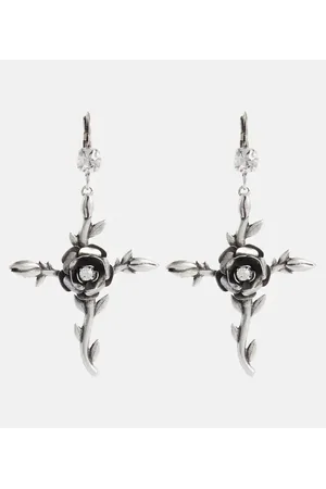 BLUMARINE Pendientes largos con rosa