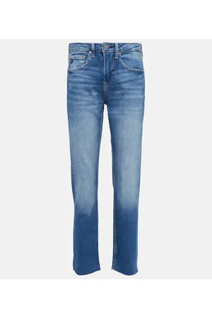 AG Jeans Jeans slim Girlfriend de tiro medio