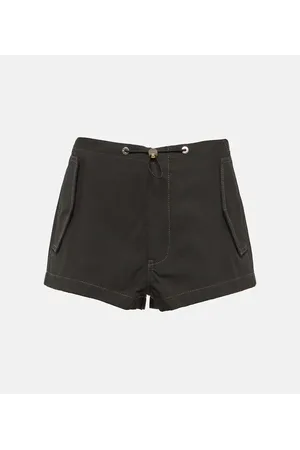 DION LEE Shorts de mezcla de algodón de tiro alto
