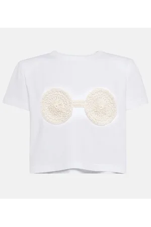 MAGDA BUTRYM Camiseta de algodón con croché