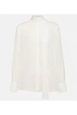 VALENTINO Blusa de satén con lazada