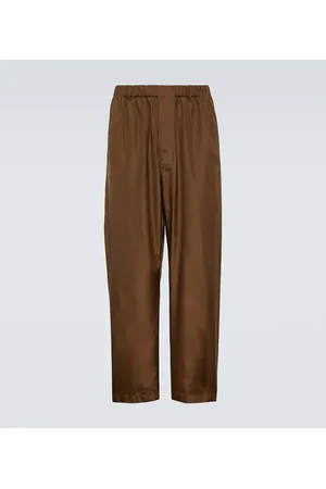 LEMAIRE Pantalones rectos de seda