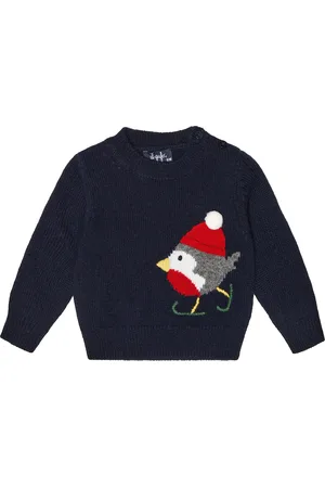 Il gufo Bebé - jersey de lana virgen intarsia