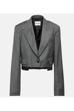Miu Miu Blazer en lana virgen cropped