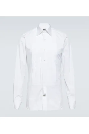 Tom Ford Camisa de esmoquin de gasa de algodón