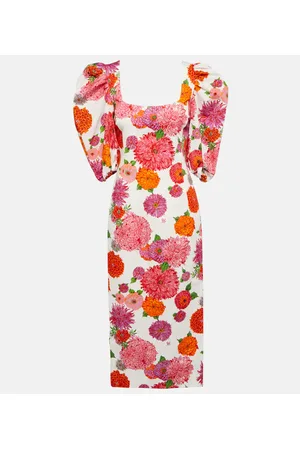 La DoubleJ Vestido midi Sizzler de algodón floral