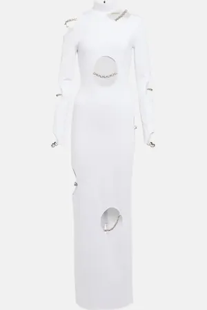 Christopher Kane Vestido largo con aberturas adornado