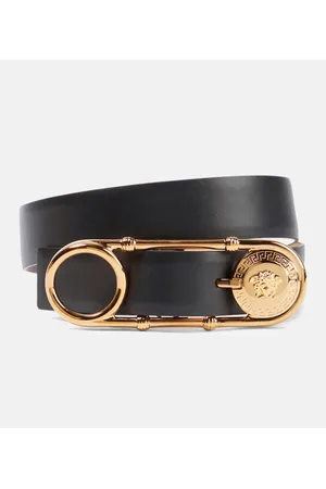 VERSACE Cinturón Safety Pin de piel