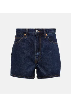 RE/DONE Shorts The Midi en denim de tiro alto