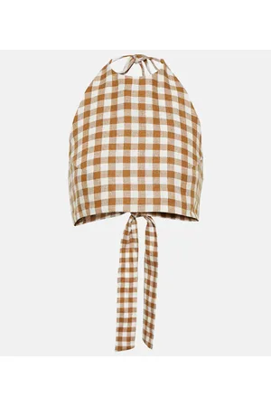 ASCENO Crop top Marseille a cuadros