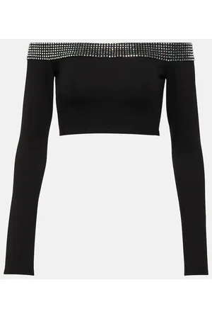 DAVID KOMA Crop top adornado con cristales