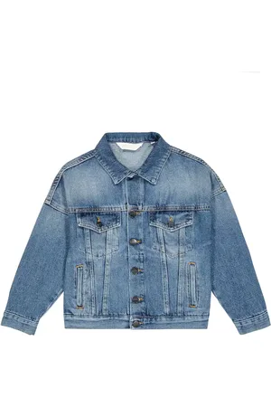 Palm Angels Chaqueta en denim con logo