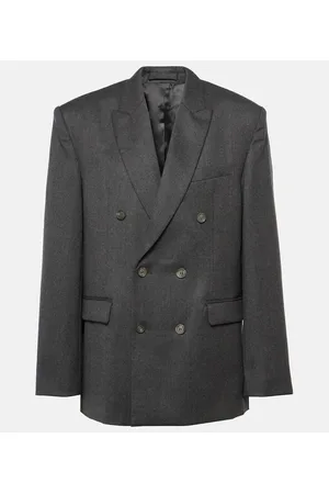 WARDROBE.NYC Blazer cruzado de lana