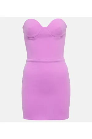 ALEX PERRY Vestido corto Clay de crepé con bustier