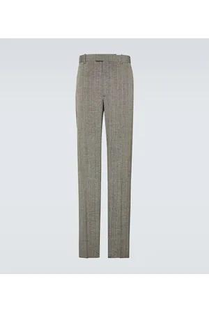 Bottega Veneta Pantalones rectos mélange anudados