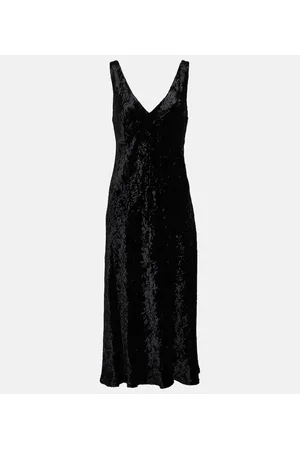 Vince Vestido lencero de terciopelo