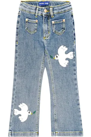 Mini Rodini X Wrangler jeans flared Peace Dove