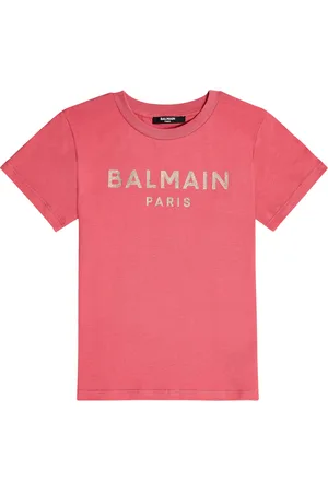 Balmain Camiseta en jersey de algodón con logo