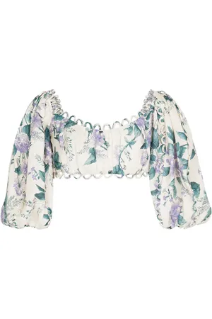 ZIMMERMANN Crop top Cassia floral