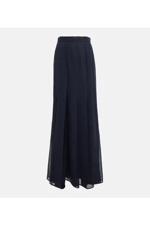 Max Mara Falda larga Nicia mezcla de lino y seda