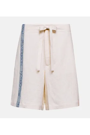 J.W.Anderson Shorts de algodón y lino de tiro alto