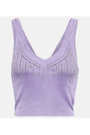 Paco rabanne Top de punto adornado
