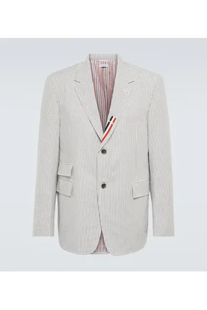 Thom Browne Blazer de algodón con raya diplomática