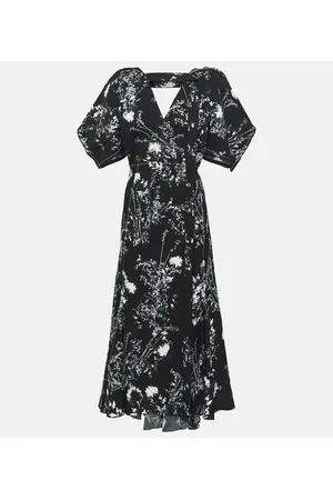 Victoria Beckham Vestido midi de cady floral