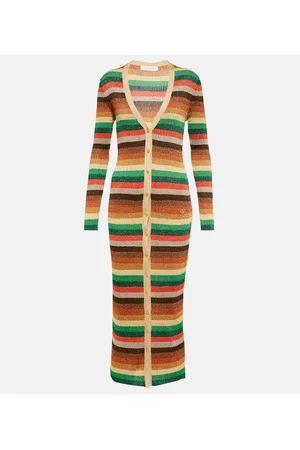 VALENTINO Vestido corto de Lurex® a rayas