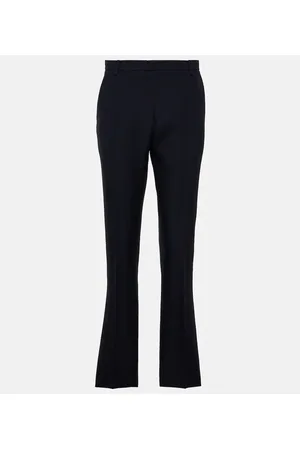 VALENTINO Pantalones en seda de tiro alto
