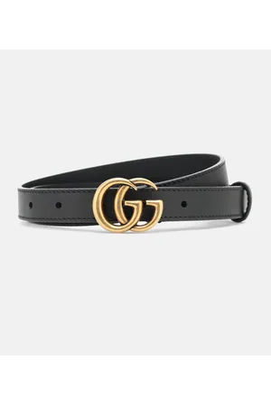 Gucci Cinturón de piel con GG